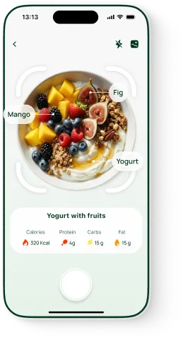 Photo scan recognising a plate of food